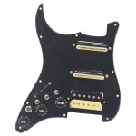 Noir 3 ply guitare electrique humbucker gaucher pickguard micro avec singlecut cblage charg pr