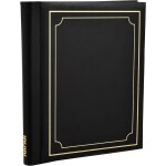 Noir cachet d'or album photo autoadhésif grand format pour 40 feuilles / 80 faces Noir cachet d'or album photo autoadhésif grand format pour 40 feuilles / 80 faces