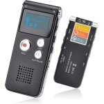 (noir) enregistreur num�rique portable 8gb avec double microphone lecteur audio mp3 pour les conf�rences ...