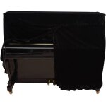 Noir - housse de piano droit, housse de piano droit en velours dor� accessoires de piano 155 * 35 * 120cm ...