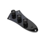 Noir précâblé chargé plaque de contrôle de guitare fr fender jazz bass pièces remplacement Noir précâblé chargé plaque de contrôle de guitare fr fender jazz bass pièces remplacement
