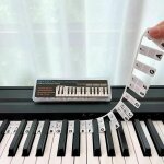 Note de clavier de piano en silicone rutilisable, notes de piano, parfait pour les enfants et les dbutants, ...