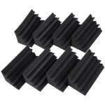 Nouveau 8 pack de 4. 6 po x 4. 6 po x 9. 5 po noir isolation phonique pi�ge � basse acoustique mur mousse ...