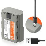 Np - fz100 batterie usb 2600mah avec fonction de charge rapide de type c pour appareil photo sony a7iii, ...