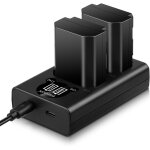 Np - fz100 chargeur de batterie kit 2x 2280mah batterie de remplacement avec chargeur double lcd de type ...
