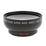 Objectif grand angle 43mm 0. 45x avec macro pour appareil photo numrique canon nikon sony. comprend ...