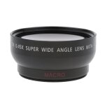 Objectif grand angle de 52mm 0?45x avec macro pour appareil photo numrique canon nikon sony. comprend ...