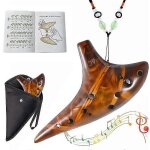Ocarina, noonedibs, 12 trous, facile a apprendre, pour les d�butants, instrument a vent, corde suspendue, ...