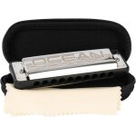 Ocean rock harmonica diatonique professionnel 10 trous en bronze phosphoreux avec etui souple et chiffon ...