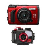 Olympus compact tanche tg7 rouge + caisson tanche pt059
