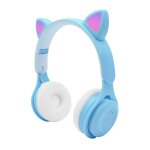 Oreille de chat bluetooth couteur led avec bougie, ecouteurs bluetooth sans fil, jlb2210
