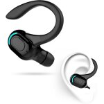 Oreillette bluetooth sans fil v5. 2 avec micro intgr, tour d'oreille 360, 20h de lecture, ecouteur ...