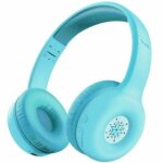 Trust nouna casque enfant bluetooth 85db, pliable avec micro, 15h autonomie - bleu