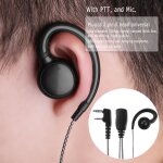 Oreillette pivotante 180 avec micro et ptt, pour walkie - walkie radio 2 voies