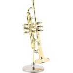Ornements dâ¿instrument de trompette miniature réplique de trompette miniature avec support et etui en ... Ornements dâ¿instrument de trompette miniature réplique de trompette miniature avec support et etui en ...