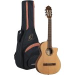 Ortega family series rce125 - 3 / 4 natural guitare electro - acoustique classique avec housse