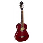 Ortega r121 - 1 / 2 - guitare classique 1 / 2 - bordeaux brillant ( + housse)