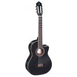 Ortega rce141 - guitare electro - classique - noir brillant ( + housse)