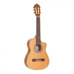 Ortga rq39e - guitare electro - classique cdre requinto diapason 535 mm - naturel satin