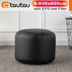 Otautau - petit tabouret rond en similicuir, pouf rembourré, pouf, repose - pieds, coin de sol, siège ... Otautau - petit tabouret rond en similicuir, pouf rembourré, pouf, repose - pieds, coin de sol, siège ...
