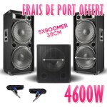 Pack 15 - 215 - sk 4600w sub38 - 2 enceintes 15  + cables