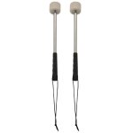 Pack de 2 bass drum mallet felt head percussion mallets timbales sticks avec poign�e en acier inoxydable ...
