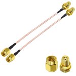 Pack de 2 c�bles coaxiaux sma m�le vers femelle 6 pouces - adaptateur rg316 pour wifi, r�seau sans fil ...