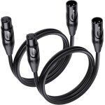 Pack de 2 cable xlr 0, 9m c�ble xlr microphone xlr � xlr de ensemble - 2 de qualit� sup�rieure