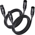 Pack de 2 cable xlr 1, 8m cble xlr microphone xlr  xlr de ensemble - 2 de qualit suprieure