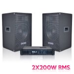 Pack 2 enceintes + amplificateur stéréo 2x200 wrms Pack 2 enceintes + amplificateur stéréo 2x200 wrms