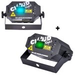 Pack de 2 jeux de lumires cloud night faisceaux bleu 120mw et vert 40mw