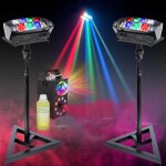 Pack 2 jeux lumière spyder rgbw ibiza light led8 - mini - 2 pieds supports sst02 - machine fumée 700w ... Pack 2 jeux lumière spyder rgbw ibiza light led8 - mini - 2 pieds supports sst02 - machine fumée 700w ...