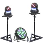 Pack 2 lyres ibiza star - wash - 2 pieds supports - projecteur 16x4w rgbw 4 - en - 1 30w uv par - soir�e ...
