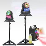 Pack de 2 lyres spot ibiza light star - spot - bl 30w - 2 pieds supports 2 - en - 1 sst02 - machine fume ...