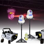 Pack de 2 lyres spot ibiza light star - spot - wh 30w - 2 pieds supports - machine fume lsm900w - dj ...
