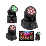 Pack 2 mini lyres led rgbw 7 x 10 w, led rvbb dmx et maître / esclave lyres professionelle Pack 2 mini lyres led rgbw 7 x 10 w, led rvbb dmx et maître / esclave lyres professionelle