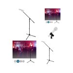 Pack 2 pieds de microphone tlescopique avec potence et fixation de micro - perche et supports micro