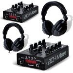 Pack 2 tables de mixage dj sono usb bluetooth ibiza sound mix500 - bt + 2 casques audio