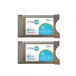 Pack 2x modules pcmcia fransat ci + dernire version 1. 3 carte pc7 dcodeur tv - ready for 4k / uhd ...