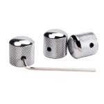 Pack de 3 boutons de contrle de tonalit de volume de bouton de dme en laiton pour guitare electrique ...