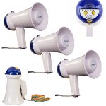 Pack de 3 megaphones party megacup compacts avec lani�re - chants - supporter - club - manifestation ...