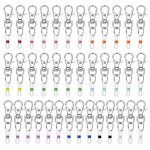 Pack de 40 porte - stylo pour lani�re, accessoires de bobine r�tractable, clips en silicone color�s avec ...