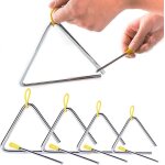 Pack de 5 ensemble dinstruments triangle musical 4 5 6 7 triangle musical de 8 pouces avec striker pour ...