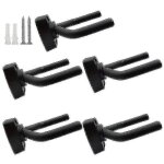 Pack de 5 supports de suspension de guitare noirs pour support mural avec vis pour guitares - ppd