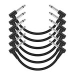 Pack de 6 6 pouces câble de raccordement de guitare, câble de pédale de guitare dâ¿instrument angle droit ... Pack de 6 6 pouces câble de raccordement de guitare, câble de pédale de guitare dâ¿instrument angle droit ...