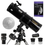 Pack complet t�lescope omegon 150 / 750 eq4 + zoom + vis�e polaire + guide d�butant + oculaires + barlow ...