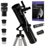 Pack complet télescope omegon 76 / 700 az1 + zoom + guide + oculaires + barlow + lentille redressement ... Pack complet télescope omegon 76 / 700 az1 + zoom + guide + oculaires + barlow + lentille redressement ...