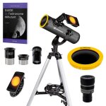 Pack d�butant t�lescope bresser solarix 76 / 350 + monture az1 + filtre solaire + oculaires + zoom + ...