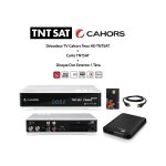 Pack dcodeur tv cahors teox hd tntsat + carte tntsat + disque dur externe 1 tra