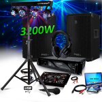 Pack dj sono ibiza sound 3200w disco12 set enceintes + ampl + table de mixage usb + casque + cables + ... Pack dj sono ibiza sound 3200w disco12 set enceintes + ampl + table de mixage usb + casque + cables + ...